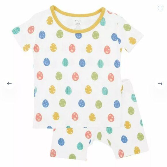 Kyte Baby Short Pajama Set in Spring Egg, size 2T - Picture 1 of 6